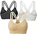 AKAMC Women's Removable Padded Strappy Sports Bra Yoga Tops Activewear for Women