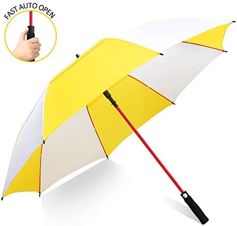ZOMAKE Windproof Golf Umbrella, 62/68 inch Large Umbrella for Rain Double Canopy Automatic Open Vented Stick Umbrellas