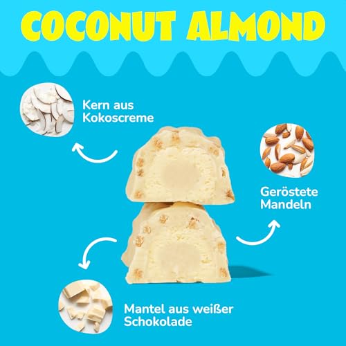 ahead Protein Riegel | Coconut Almond | 14x 45g Extra softer Protein Riegel mit cremigem Kern | Low Carb Eiweißriegel ohne Zuckerzusatz & ohne Palmöl thumbnail 3