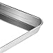3 Piece Large Baking Sheet, Metal Stainless Steel Baking Pan Cookie Sheets for Toaster Oven, Tray Pans Non Toxic, Mirror polishing Easy Clean, Dishwasher Safe by Umite Chef, 16 x 12 x 1 inch