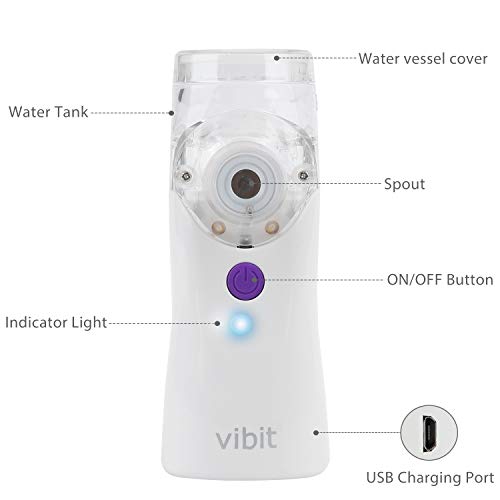 Vibit Handheld Rechargeable Cool Mist Humidifier Machine for Adults and Kids - Thumbnail 7