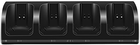Wii Charging Station C9 Wii Remote Charger with 4PCS Wii Rechargeable Batteries and LED Light for Wii/ Wii U Remote Control-Cool Black
