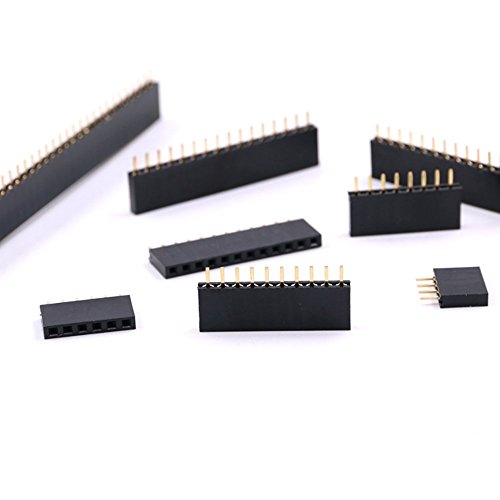 Glarks 120Pcs 2.54mm Straight Single Row PCB Board Female Pin Header Socket Connector Strip Assortment Kit for Arduino Prototype Shield(Single Row) - Thumbnail 5