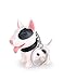 MIFXIN Cute Dog Keychain Key Ring Key Chain Car Key Decoration Keychain for Kids Adults Party Friendship, Bull Terrier
