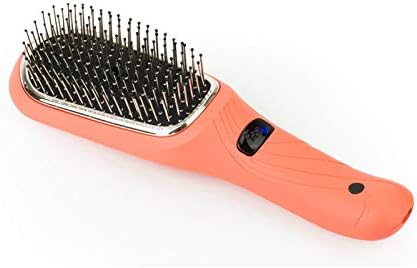Battery Operated Ionic Hair Brush Vibrating Massage Hair Regrowth Brush Mini Hair Straightener Brush Usb
