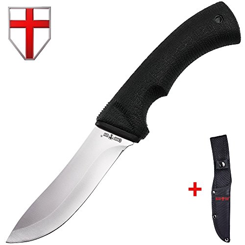 Grand Way Fishing Knife - Fixed Blade Knife - Large Bushcraft Hunting Long Knives with Sheath - Best 420 Stainless Steel Classic Big Sharp Fix Blades Fishing Knife with Black Handle 01085