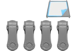 AUFORPET Enhanced Thickened Clips Accessory for 24" x 24" Dog Puppy Baby Pee Pad Training Holder Tray, Standard Size, Gray, 4-Pack