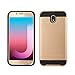 New Frontier Wireless Accessory Compatible with Samsung Galaxy J7 Pro / J730G, Slim Armor Hybrid Cover [Scratch/Dust Proof] Defender Dual Layer Shockproof Protection Case (VGC Gold)
