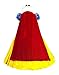 KUFV Women's Princess Costume Dress Snow White Princess Costume with Headband