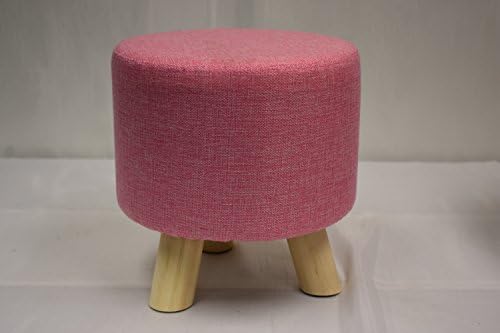 Cute Textured 11" X 11" Children's Chair With Three Wooden Legs (Pink)