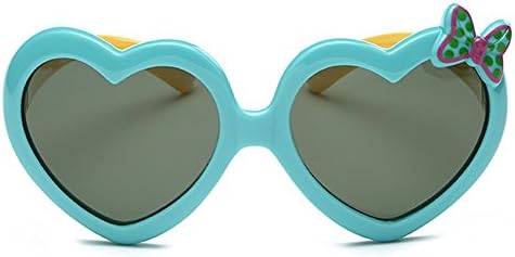 Miuki Cute Heart Kid Polarized Cool Character Unisex-child Children Sunglasses(C3)