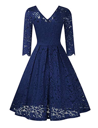 KOJOOIN Damesjurken Feestelijke Kanten Jurk Avondjurken Vintage Baljurk Korte A-lijn Cocktailjurk - Image 6