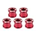 Choose 7075 Alloy Double Chainring Bolts/Nuts 5 Set Red