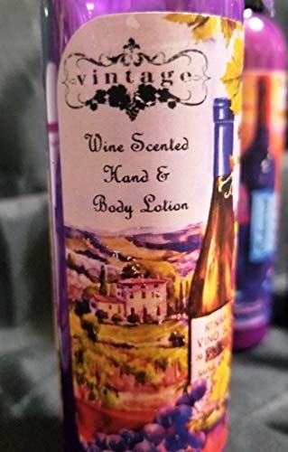 VINTAGE VINEYARD WINE SCENTED INFUSED WITH SHEA OIL AND RICE BRAN 4OZ HAND AND BODY LOTION NON ALCOHOLIC SCENT IS BASED OFF OF THE GRAPE RIPENESS AS ALWAYS FREE SHIPPING!