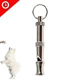 Luniquz Metal Dog Whistle Adjustable High Frequency Training Aide Fetch,Sit,Stop Barking 5cm/Silver