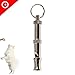 Luniquz Metal Dog Whistle Adjustable High Frequency Training Aide Fetch,Sit,Stop Barking 5cm/Silver