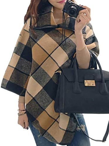 [アズルテ] ポンチョ レディース コート ケープ チェック柄 アウター S～XL