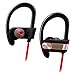 Sweatproof Sport Bluetooth Earphones, AONOKOY Wireless Stereo Earhook Headphones Headset In-ear Earbuds Noise Cancelling with Mic for Smartphone (Red)
