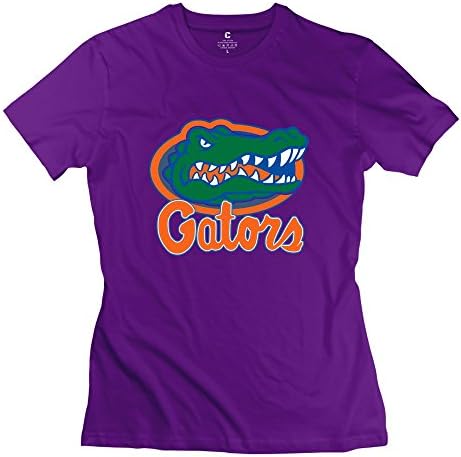 Women's University Of Florida Florida Gators Logo Screw Neck Tshirts Size XXL Purple