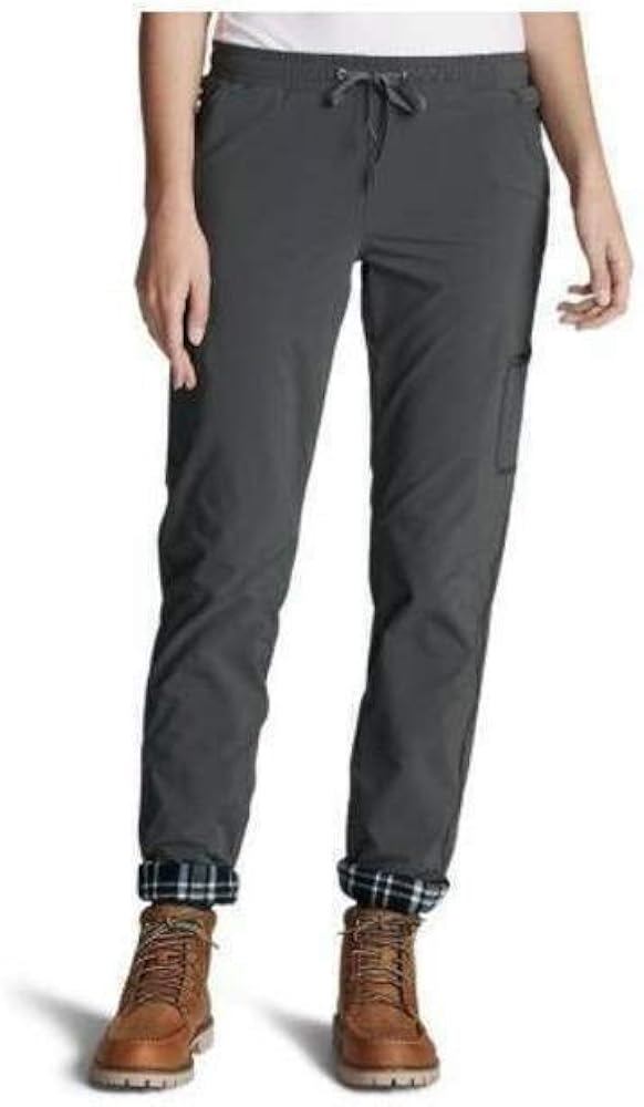 eddie bauer polar fleece lined pull on pants