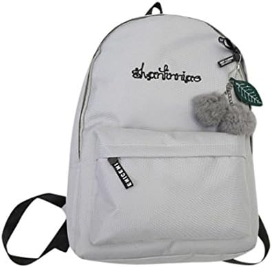 Clearance Sale! ZOMUSA Women Girls Fashion Mini Backpack Shoulder Bag Solid School Bags With Fur Ball