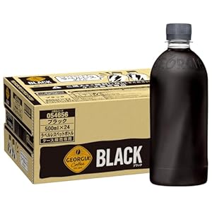 コカ・コーラ ジョージア ブラック ラベルレス 500mlPET ×24本