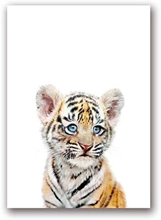 Safari Nursery Decoration Safari Animal Nursery Wall Art Print Jungle Animals Elephant Posters Canvas Painting Baby Room Decor,PH1796,20x25 cm No Frame