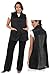 A Size Above Plus Size Vented Mesh Back Salon Stylist Vest, Black, 2X