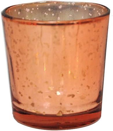 DirectDecor Mercury Glass Votive Cup Candle Holders (6, Copper)