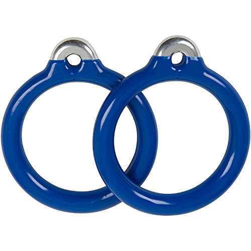 Swing Set Stuff Commercial Round Trapeze Rings with SSS Logo Sticker, Blue
