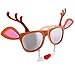 Sun-Staches Reindeer Clear Lens Sunglasses | Costume Accessory | UV400 | One Size Fits Most