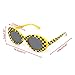 Clout Goggles Checkered, Vintage UV 400 Protection Bold Retro Sunglasses, Resin Oval Lens + Plastic Thick Frame, Mod Style Unisex Outdoor Sports Fashion Eyewear 1Pc (Yellow & Checkered)