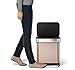 simplehuman 30 Liter / 8 Gallon Stainless Steel Rectangular Kitchen Step Trash Can with Liner Pocket, Rose Gold Stainless Steel