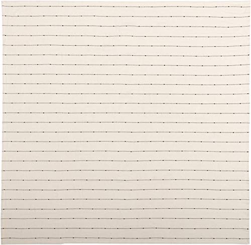 Piper Classics Farmcloth Stripe King Coverlet Bedspread, 97" x 110", Urban Rustic Farmhouse Bedding, Natural Cream Woven w/Black Stripes Blanket