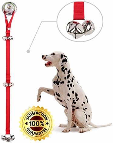 Dog DoorBell For Potty Training Durable &amp; Adjustable Hanger Strap With 3 Pet Friendly Bells For Housebreaking Home Dog Training No Barking &amp; Door Scratching For Puppies Large Dogs &amp; Pets