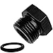 6AN Male O-ring Boss Port Plug Seal Nut Block Off Cap Aluminum Fuel Fitting Adapter Hex Plugs with AN-06 ORB Black