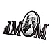 #1 Mom Script Picture Frame, Bronze Metal with Easel Back, Size: 8