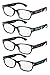 Specs Rectangular Reading Glasses in Floral Designs, Four Color Value Pack, 1.50 Magnification