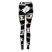 Lookatool Women Leggings Print Stretchy Casual Skinny Leggings Pants (S, Black)