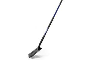 CGRNT 4-Inch Heavy Duty Trench Shovel with Blue Handle, Narrow Trenching Spade for Digging, Gardening & Landscaping, 56 Inch 
