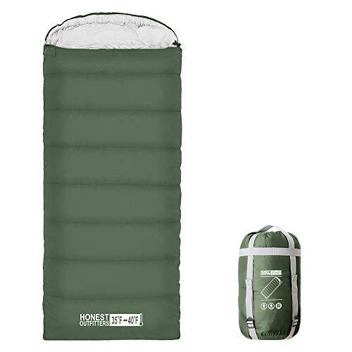 Honest outfitters sleeping bag with compression sack, envelope po…