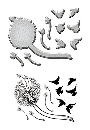 Spellbinders Dandelion Stamp and Die Set, Multi-Colour