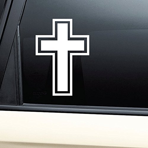 Christian Cross Vinyl Decal Laptop Car Truck Bumper Window Sticker