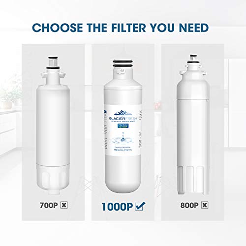 GLACIER FRESH Water Filter LT1000P Replacement for LG Refrigerator