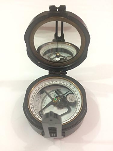 Antique Brass Brunton Compass / Geological Compass for Outdoor Hiking