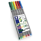 Staedtler Triplus Fineliner Pens - 0.3mm - Dry Safe - Tropical Colours - Wallet of 6