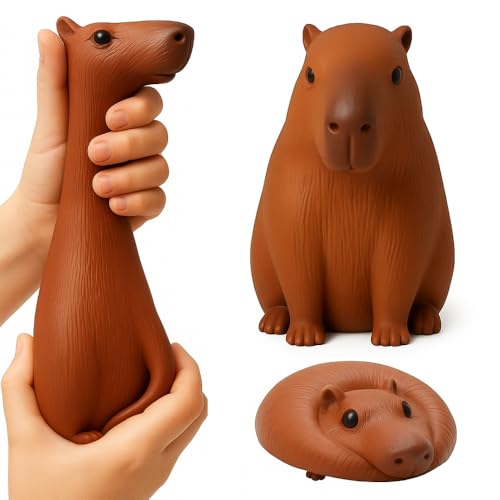 Capivara Squishy Anti Stress Brinquedo Sensorial Infantil e Adulto Aperta Estica Toys Autismo, Fisioterapia e Ansiedade