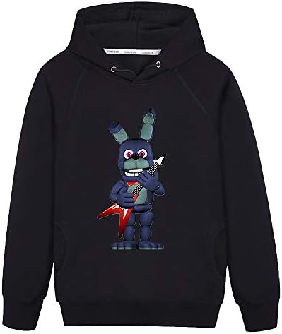 Haililais Five Nights at Freddy's Hooded Sweatshirt Causal Long Sleeve Pullover Sweater Women Men