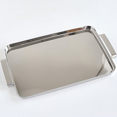 Alessi Tau Tray With Handles, Silver - Import It All
