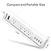 Power Strip，Bototek Surge Protector 4-Port USB Charging Ports and 4 AC Outlets,1250W USB Power Strip with 6 Feet Long Cord for Smartphone Tablets Home,Office & Hotel- White